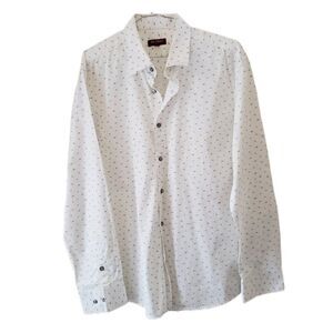 De-Niko Men's Button Down Patterned Long Sleeve Shirt